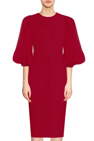Alaska Sheath Dress with Balloon Sleeves