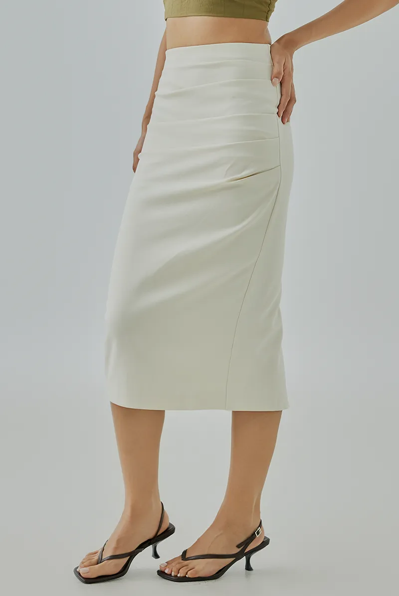 Angela Ruched Pencil Skirt