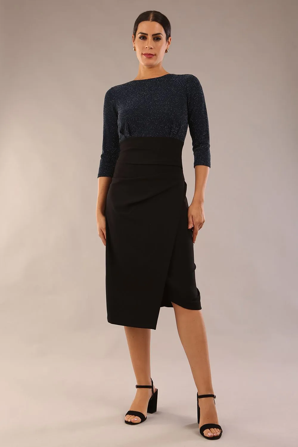 Aprilia Contrast Sparkle Dress