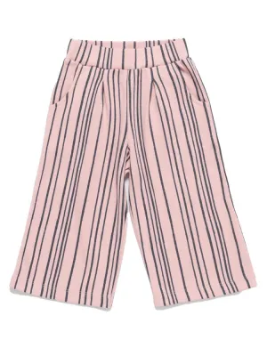 Artie - Super Stripey Wide Leg Trousers in Pink & Navy