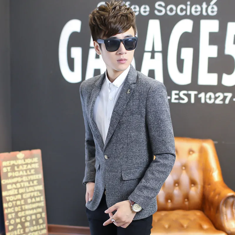 Autumn Men Blazer Fashion Slim casual blazer for Men Mens suit Designer jacket outerwear men 3 colors M~XXXXXL