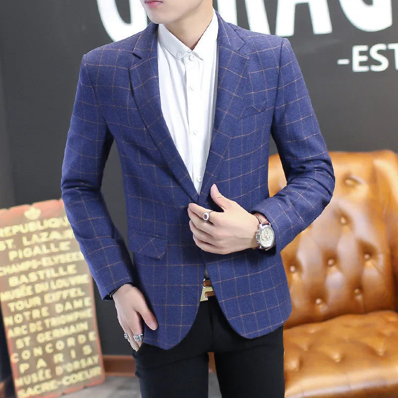 Autumn Men Blazer Fashion Slim casual blazer for Men Mens suit Designer jacket outerwear men 3 colors M~XXXXXL