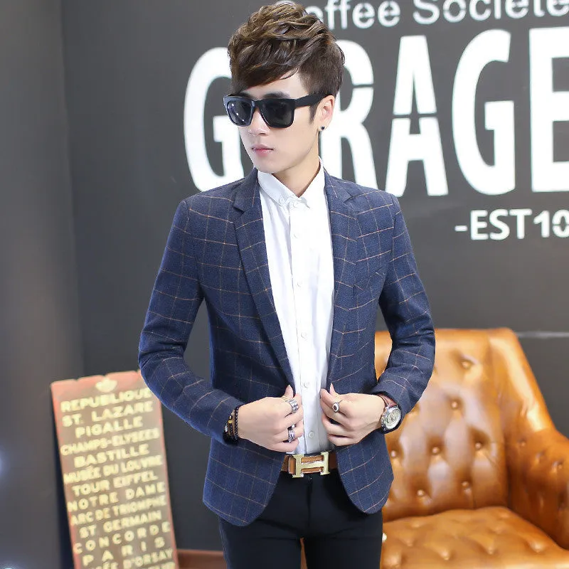 Autumn Men Blazer Fashion Slim casual blazer for Men Mens suit Designer jacket outerwear men 3 colors M~XXXXXL