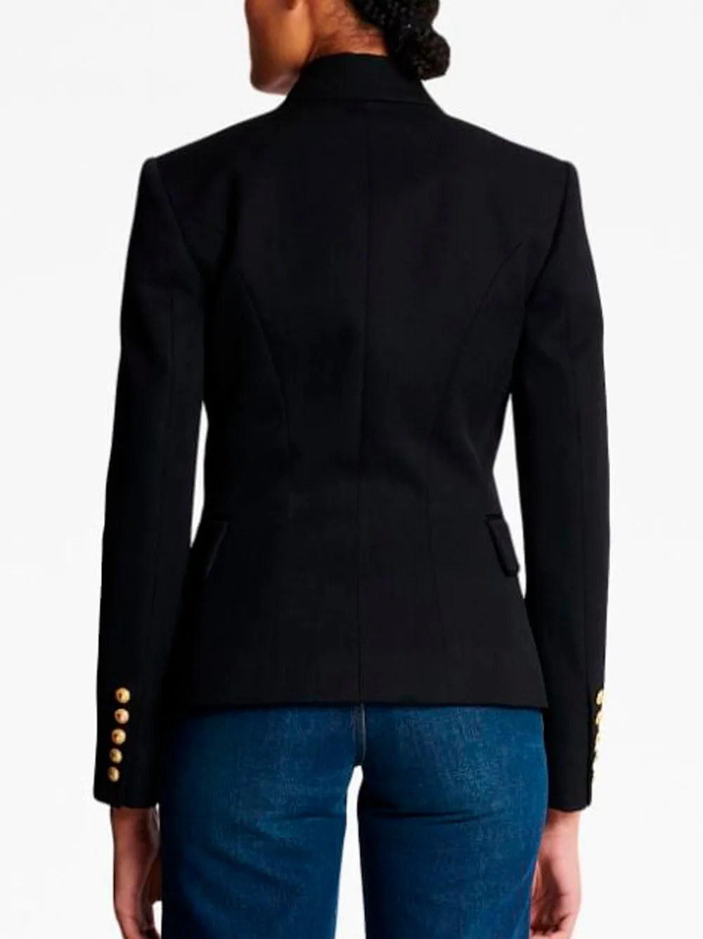 Balmain Double Breasted Blazer Black
