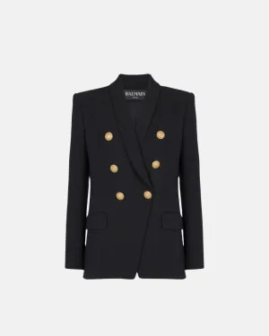 Balmain Double Breasted Blazer Black