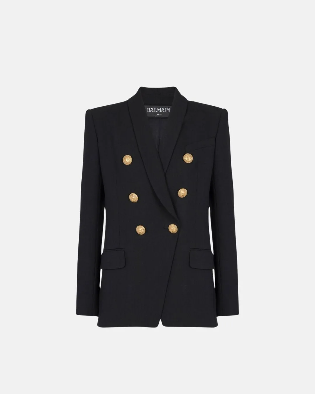 Balmain Double Breasted Blazer Black