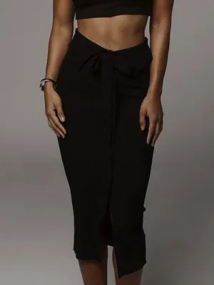 Beautiful Knitted High Waist Elegant Pocket Skirt