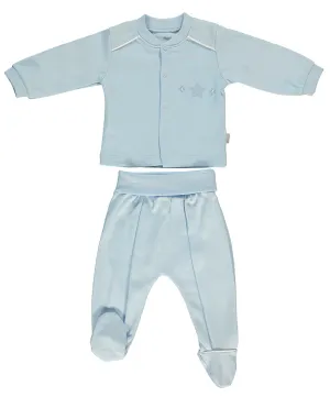 Bebetto Top And Leggings Set Blue Star 2-Piece (0-9mths)