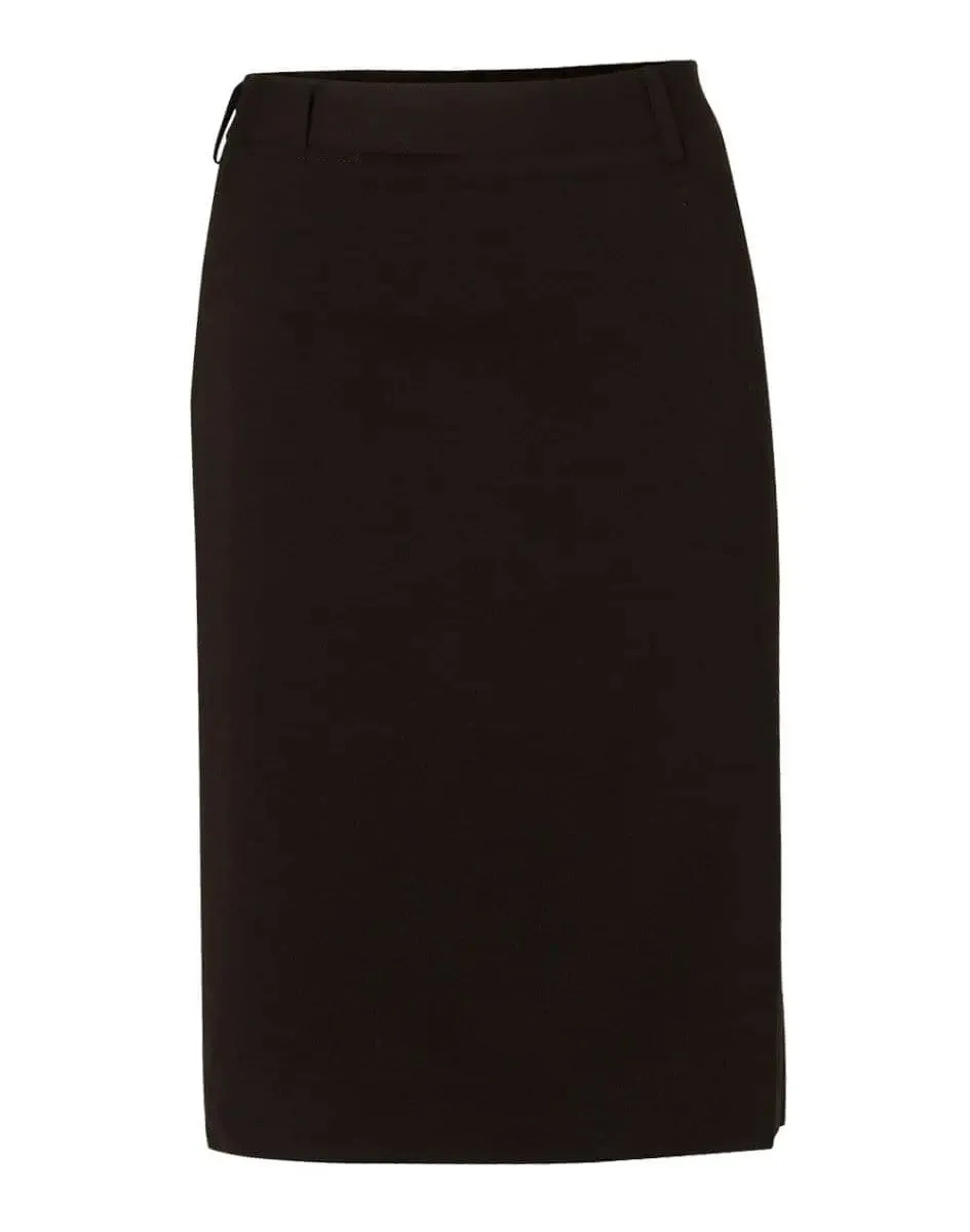 BENCHMARK Women's Poly/Viscose Stretch Mid Length Lined Pencil Skirt M9471