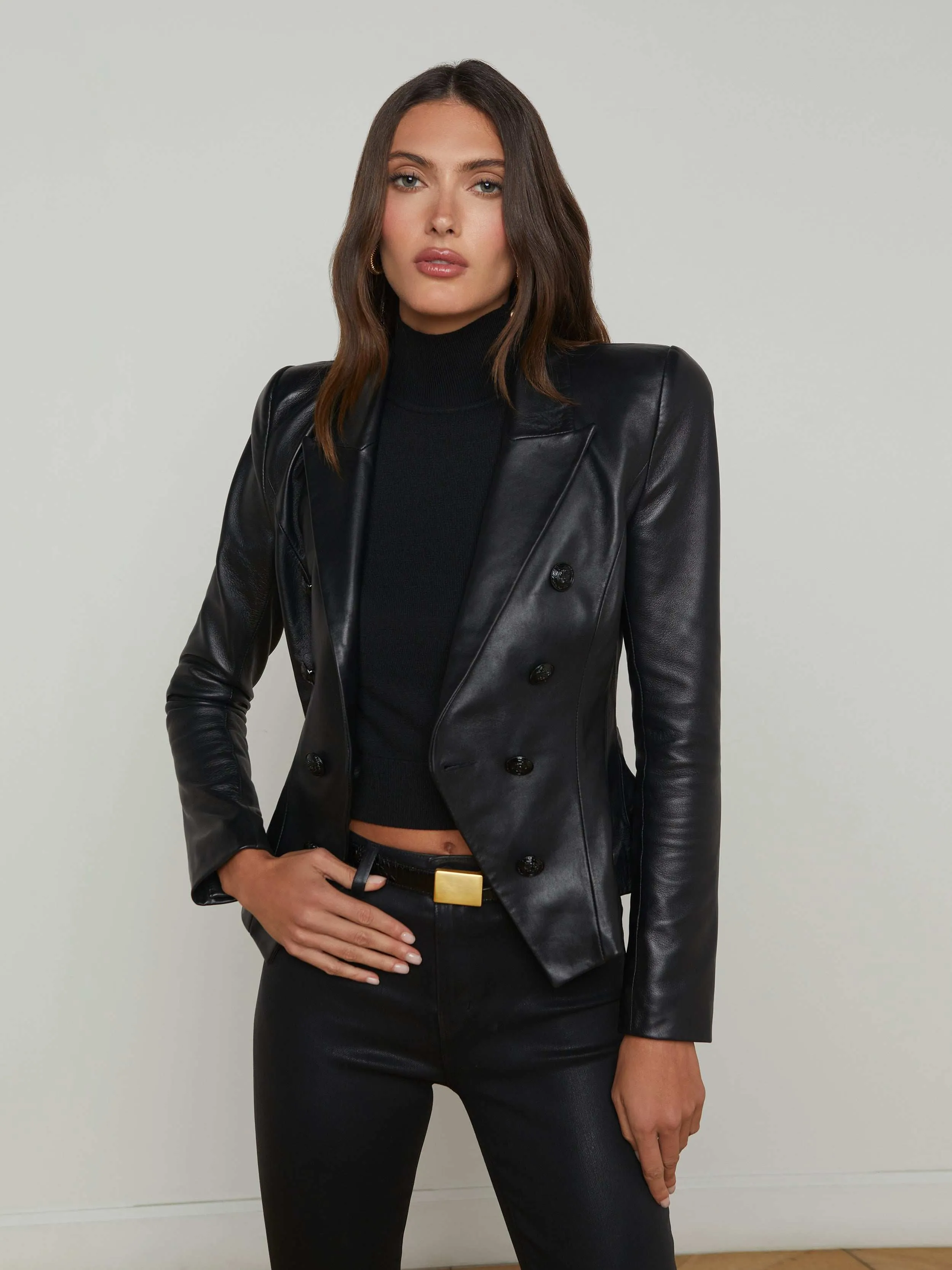 Bethany Leather Blazer