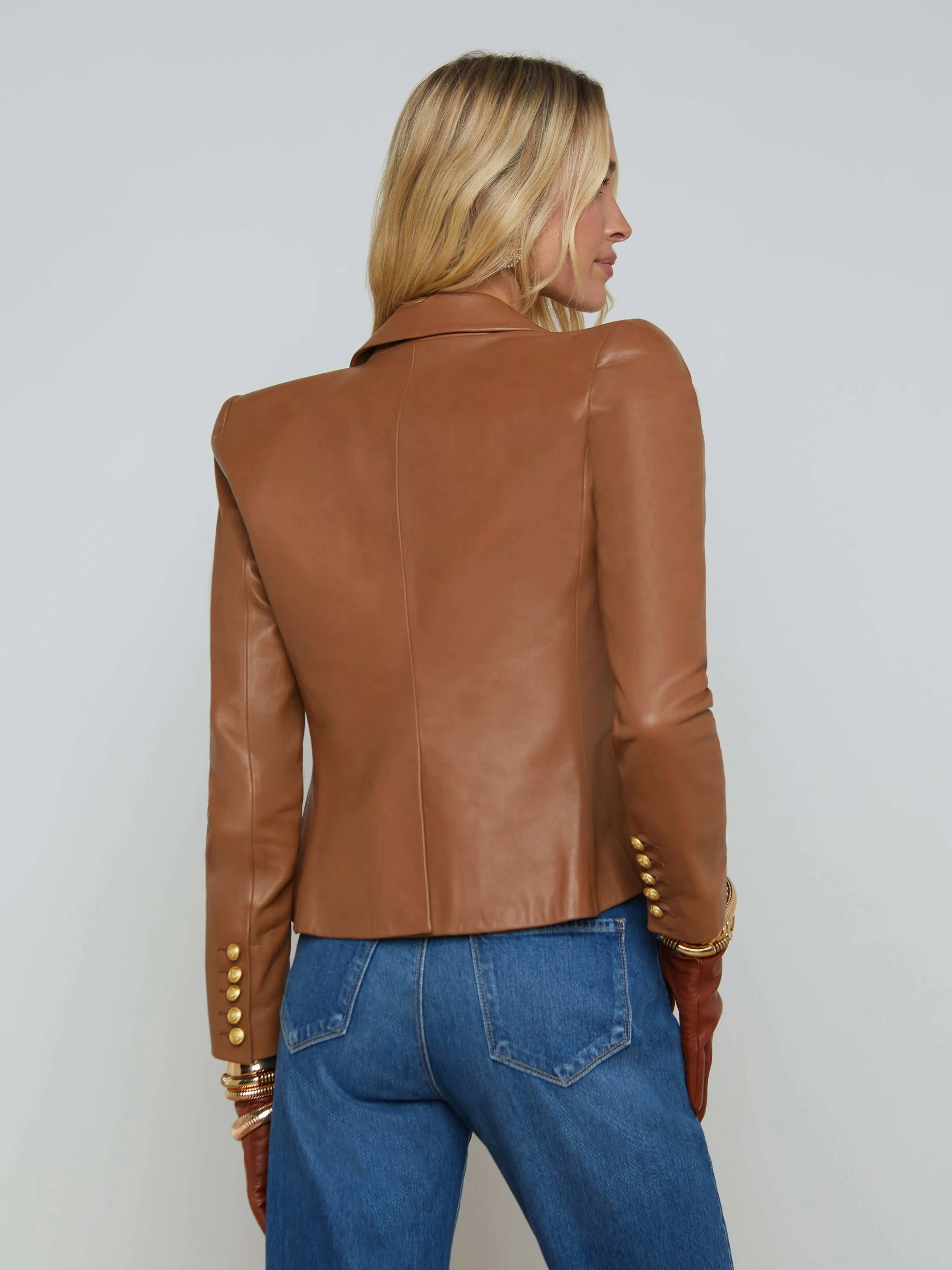 Bethany Leather Blazer