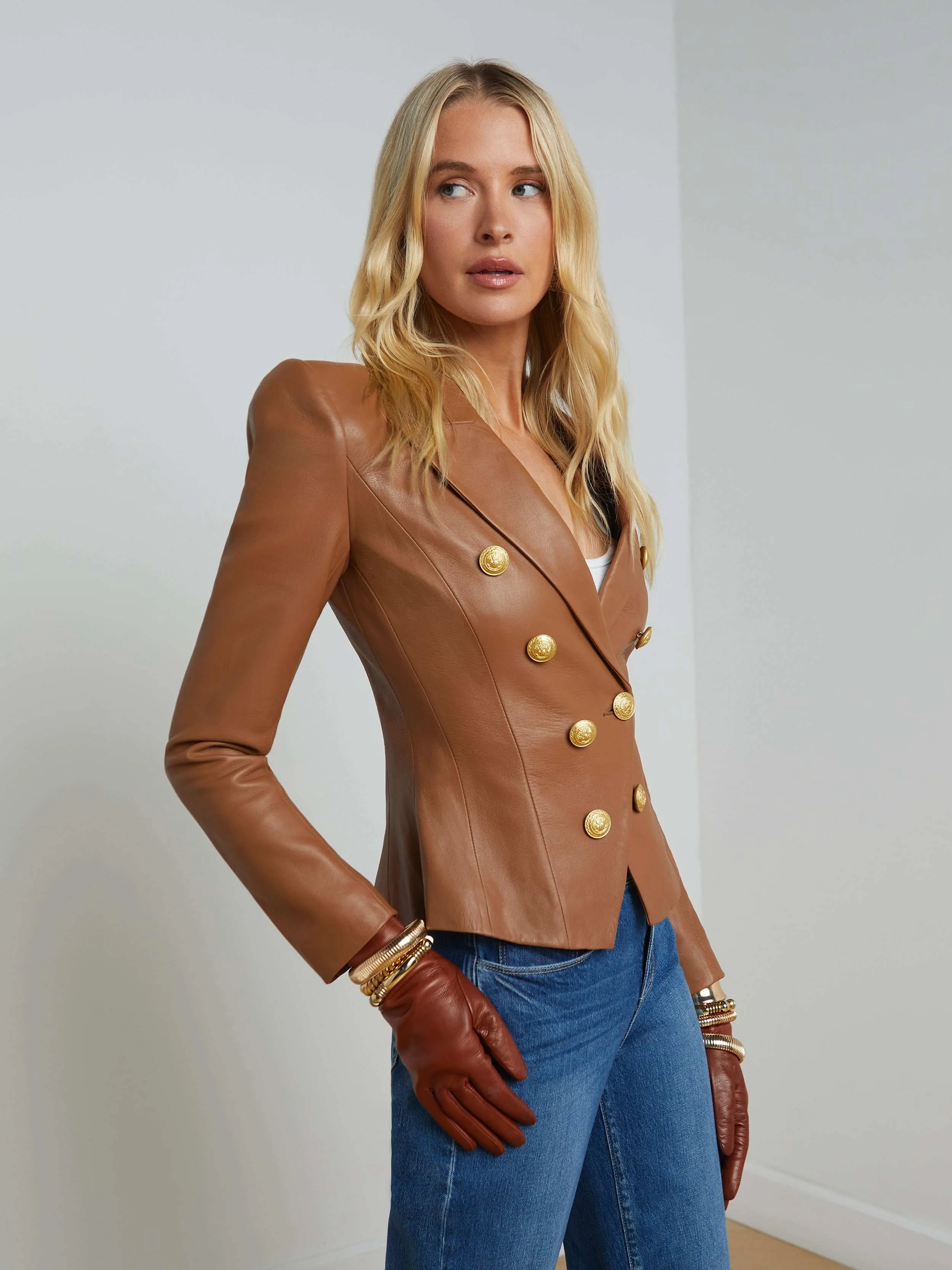 Bethany Leather Blazer