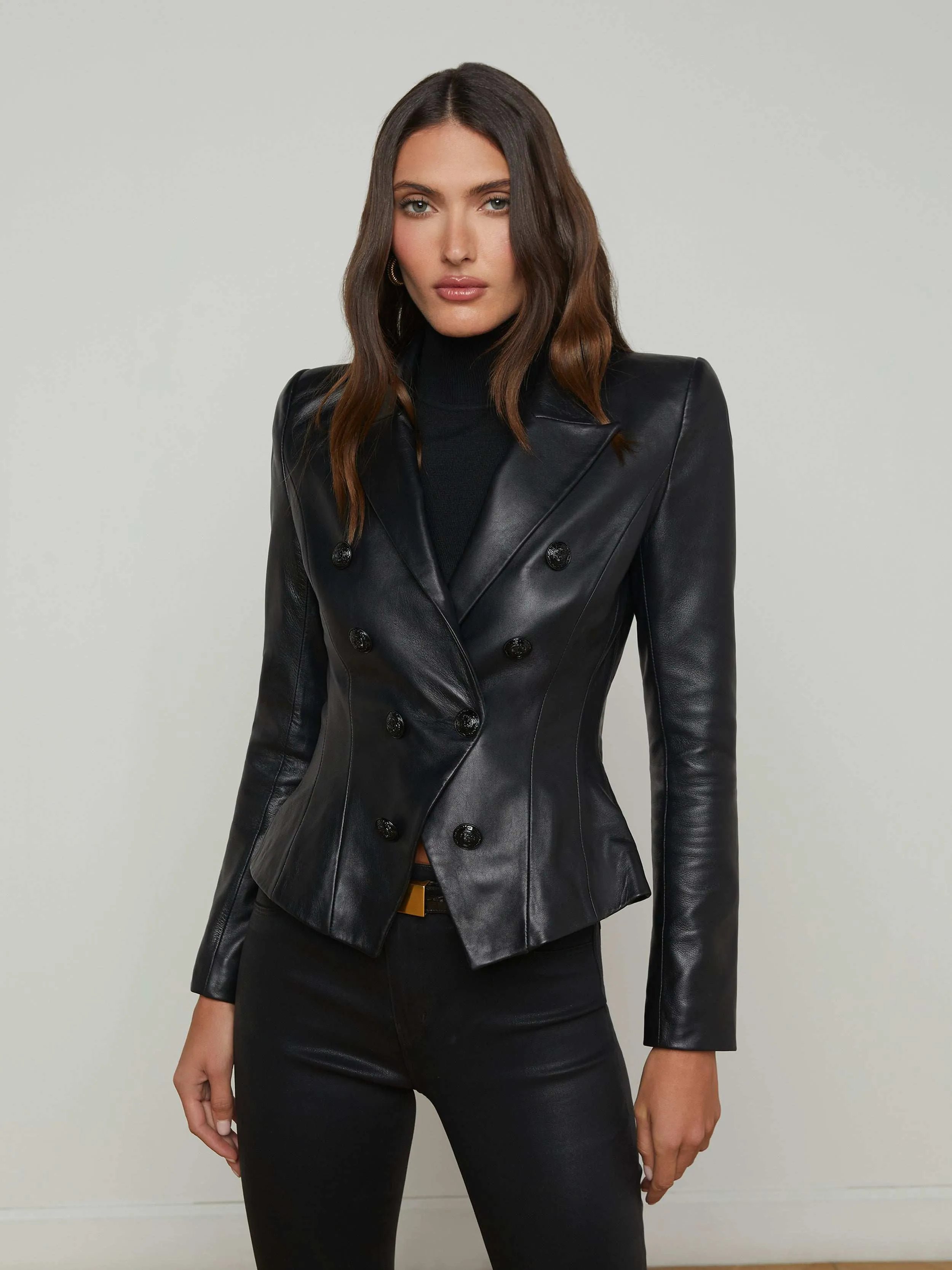 Bethany Leather Blazer
