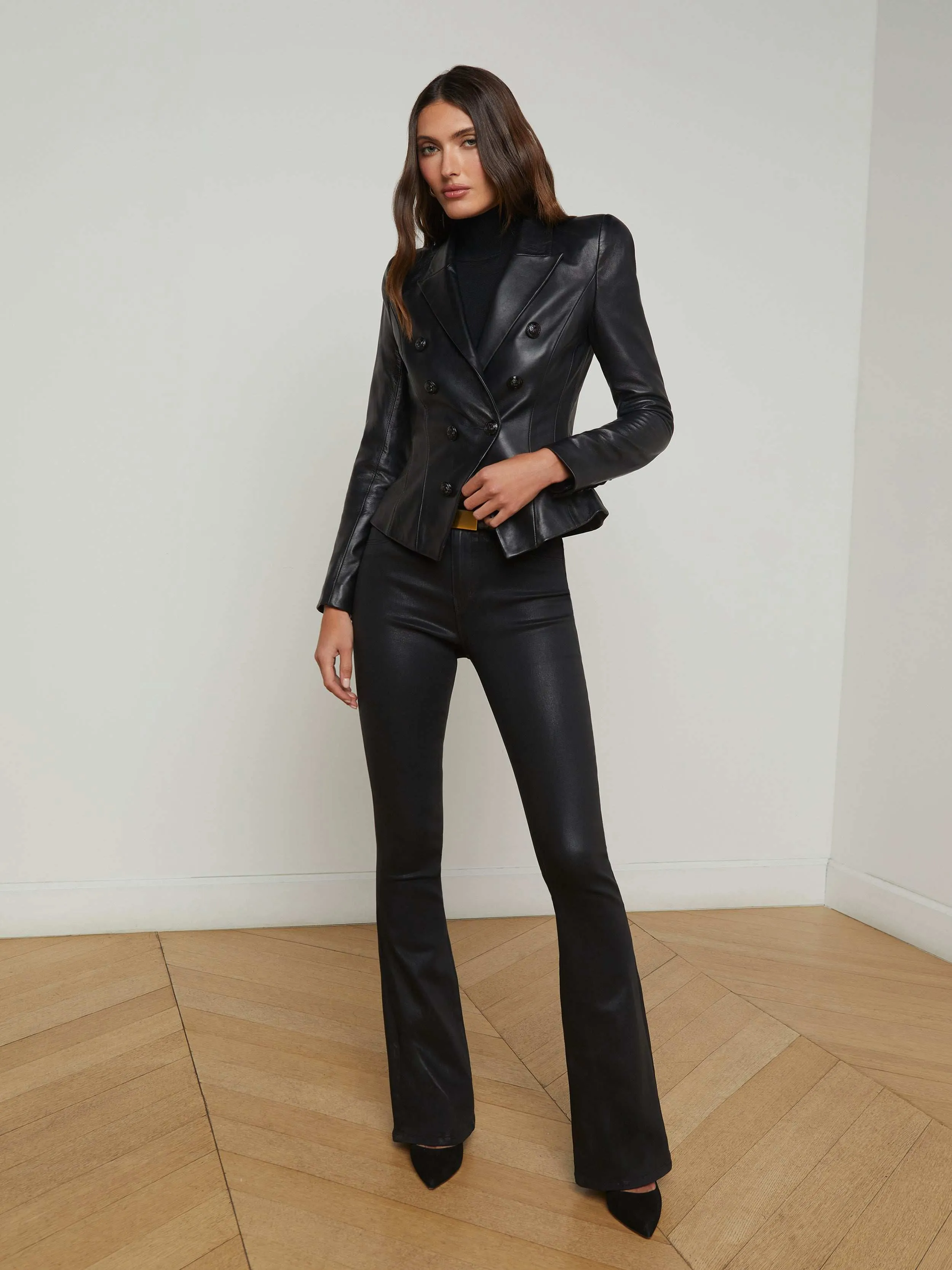 Bethany Leather Blazer