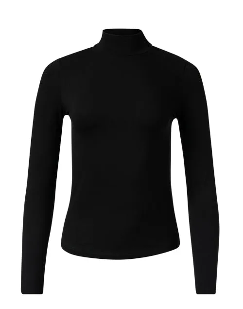 Black Mock Neck Top