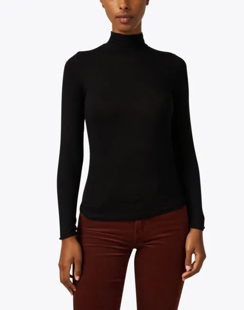 Black Mock Neck Top