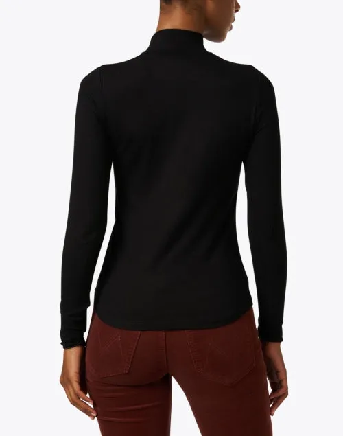 Black Mock Neck Top
