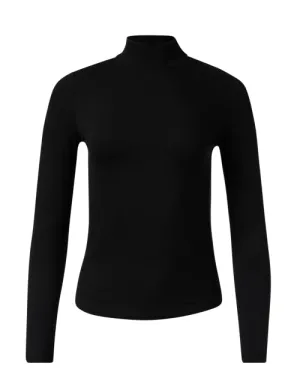 Black Mock Neck Top