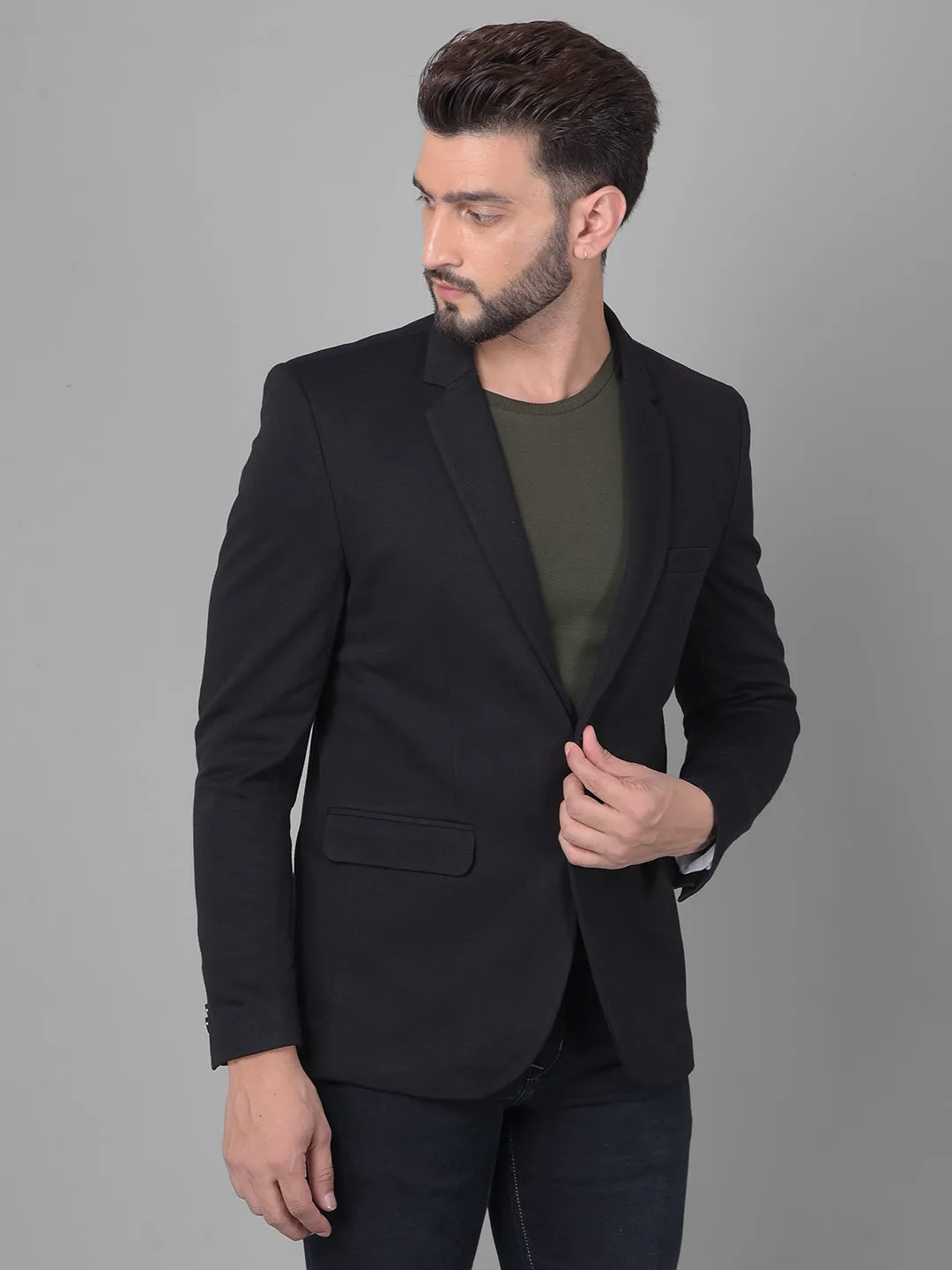 Black Single Breasted Blazer