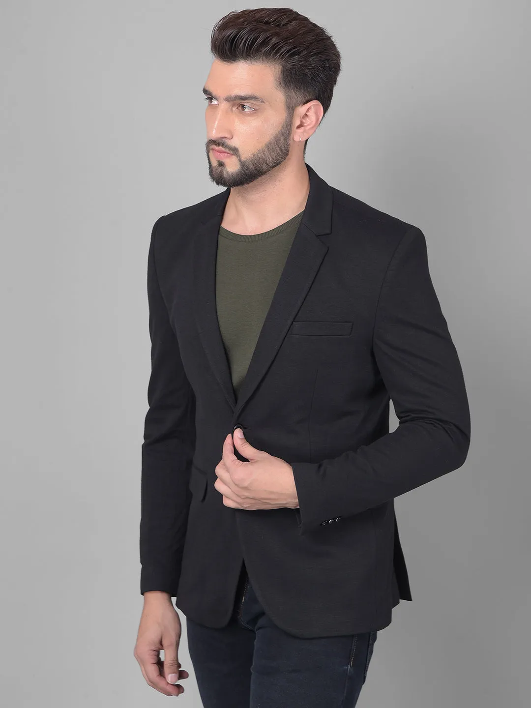 Black Single Breasted Blazer