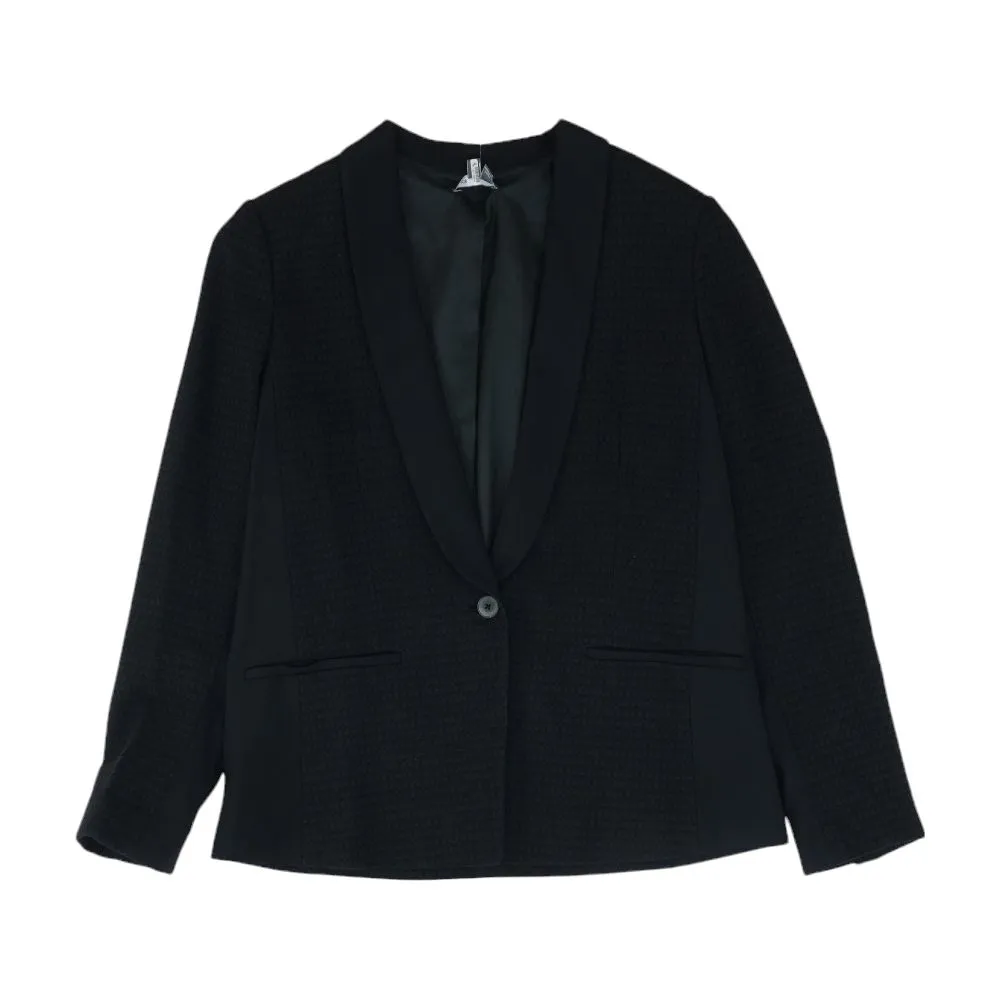Black Solid Blazer