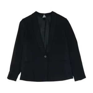 Black Solid Blazer