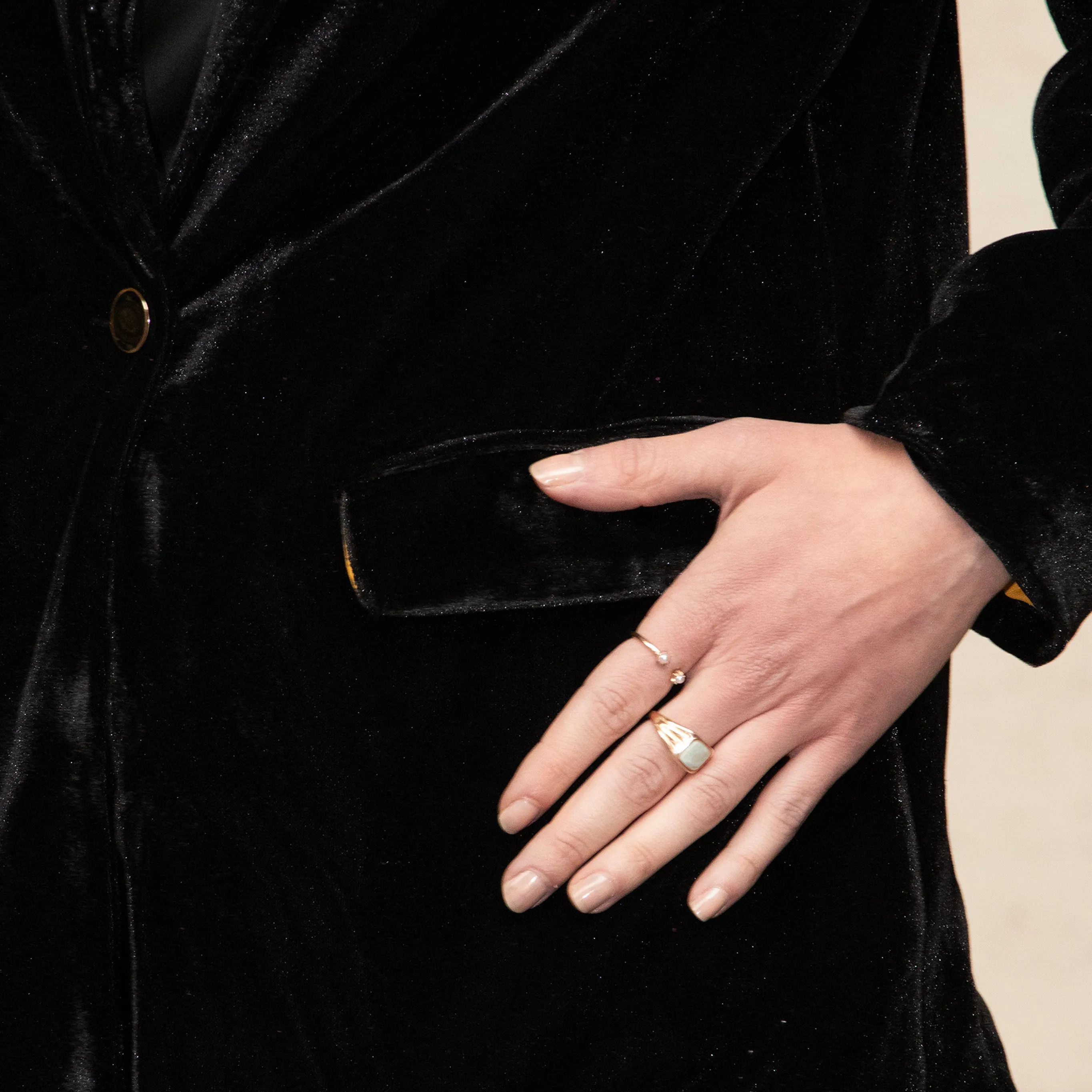 Blake Boyfriend Blazer - Black, Velvet