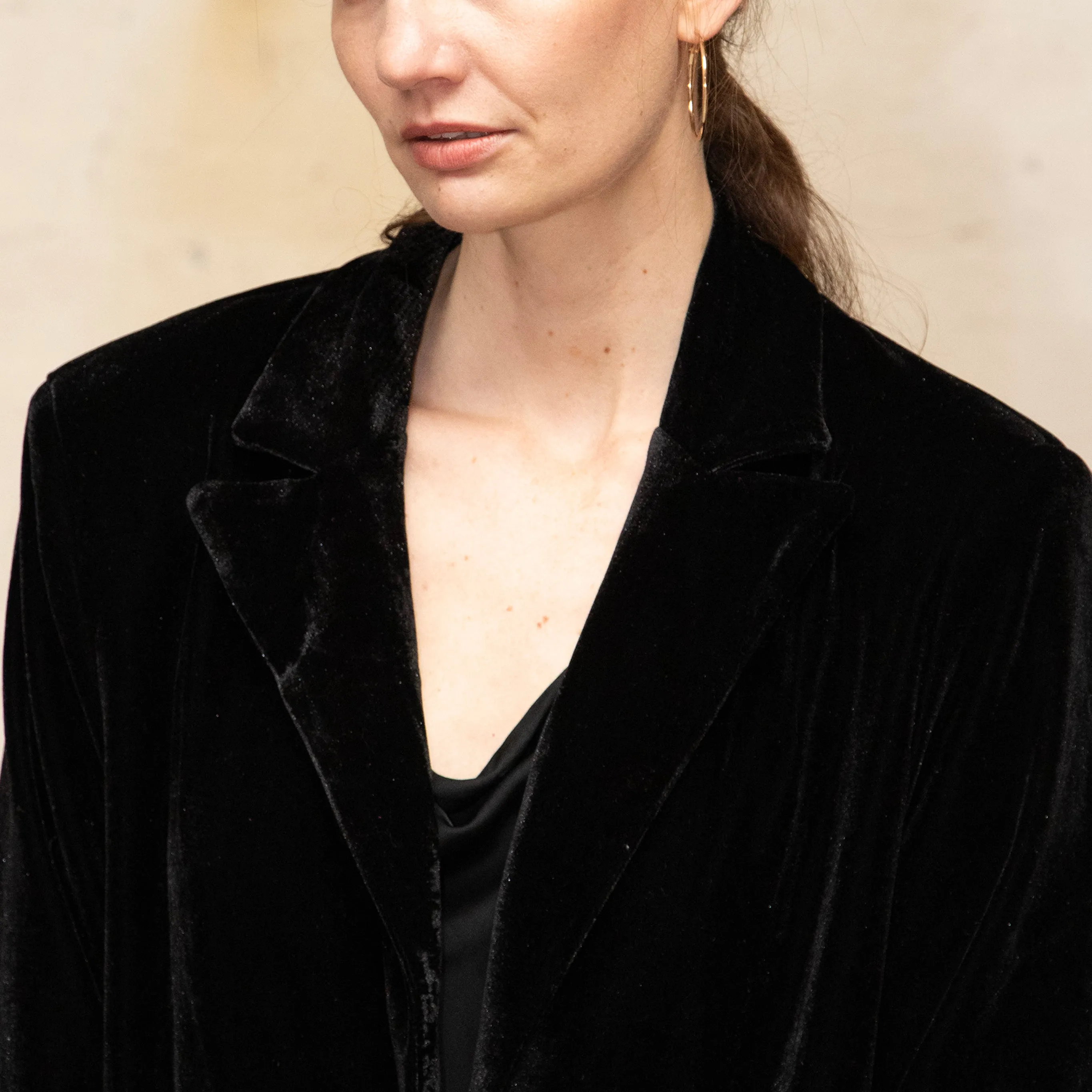 Blake Boyfriend Blazer - Black, Velvet