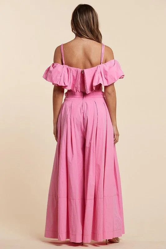 Blossom in Style The Elegant Pink Two-Piece Set