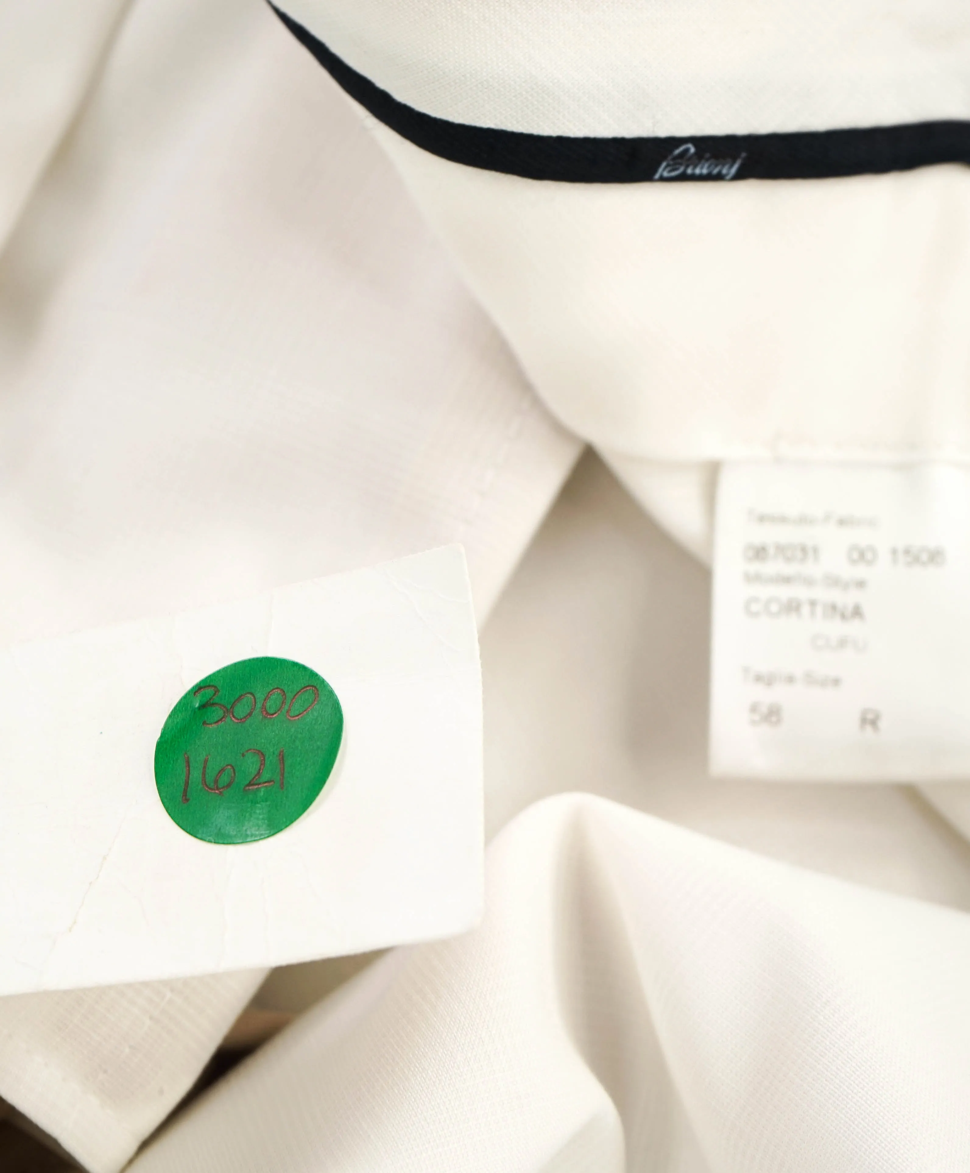 BRIONI -"CORTINA" COTTON LOGO Light Beige Pants - 40W (58EU)