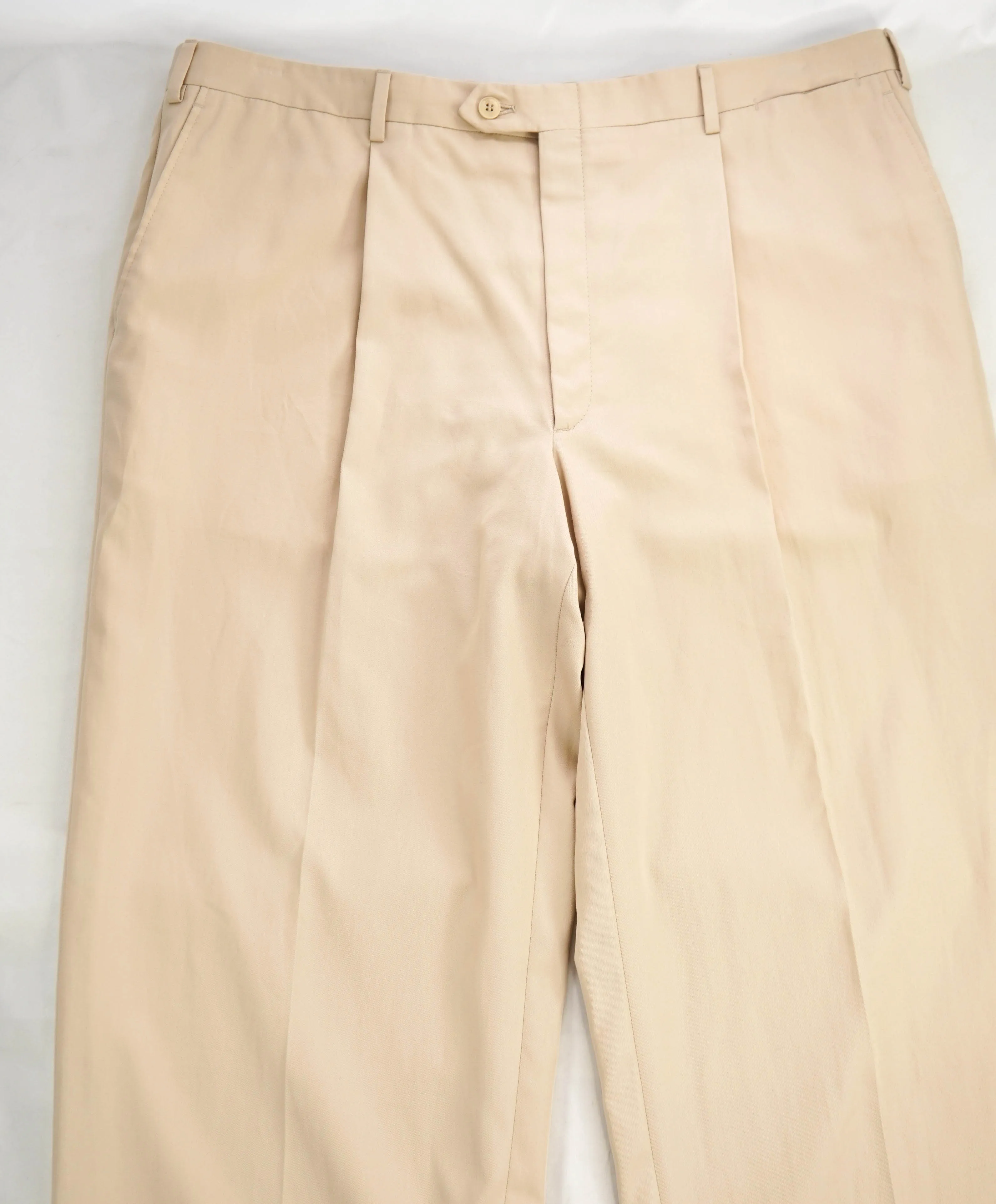 BRIONI -"CORTINA" COTTON LOGO Light Beige Pants - 40W (58EU)
