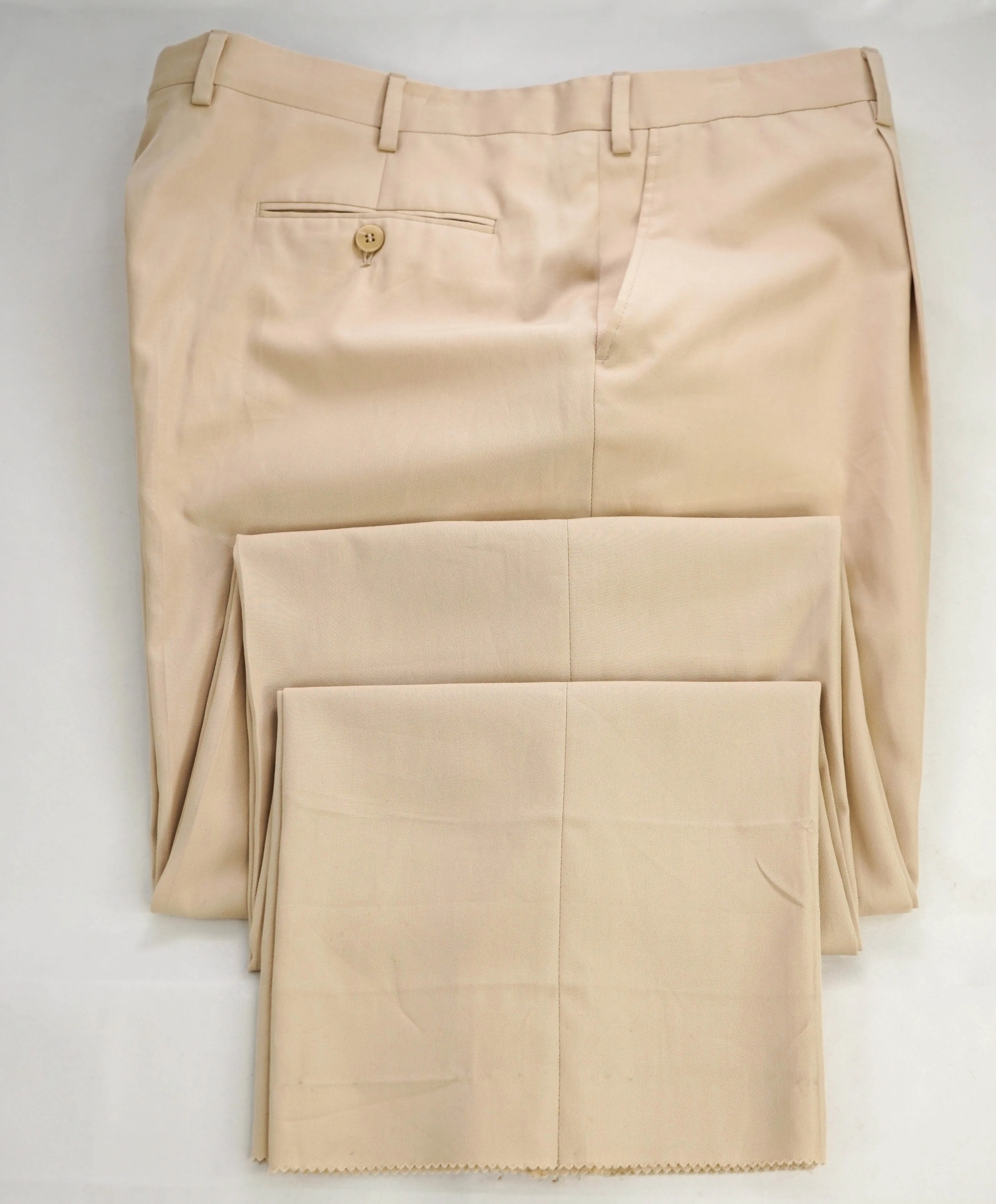 BRIONI -"CORTINA" COTTON LOGO Light Beige Pants - 40W (58EU)