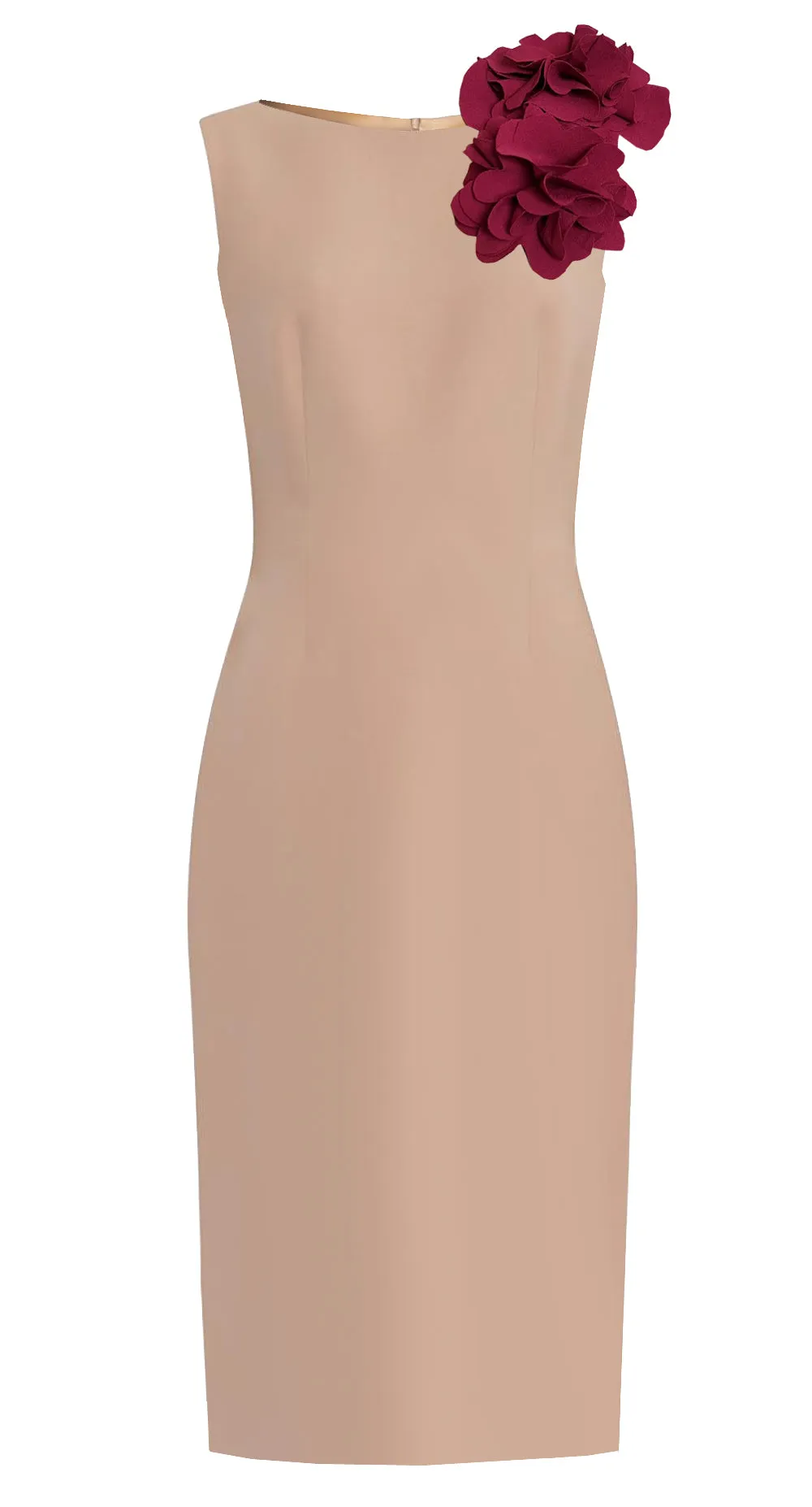 CaeliNYC Aegina Sheath Dress with Flower Detail