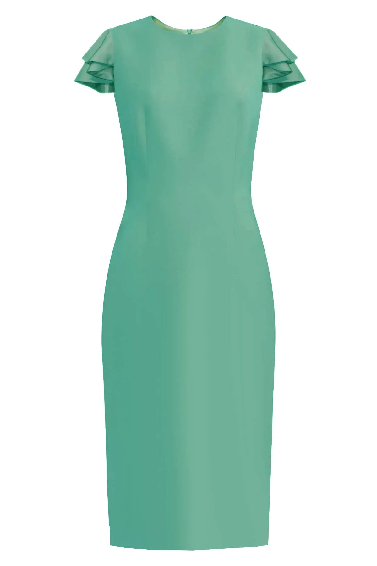 CaeliNYC Estella Mint Sheath Dress with Butterfly Sleeves