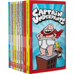 Captain Underpants Series 10 Books Collection Set by Dav Pilkey
