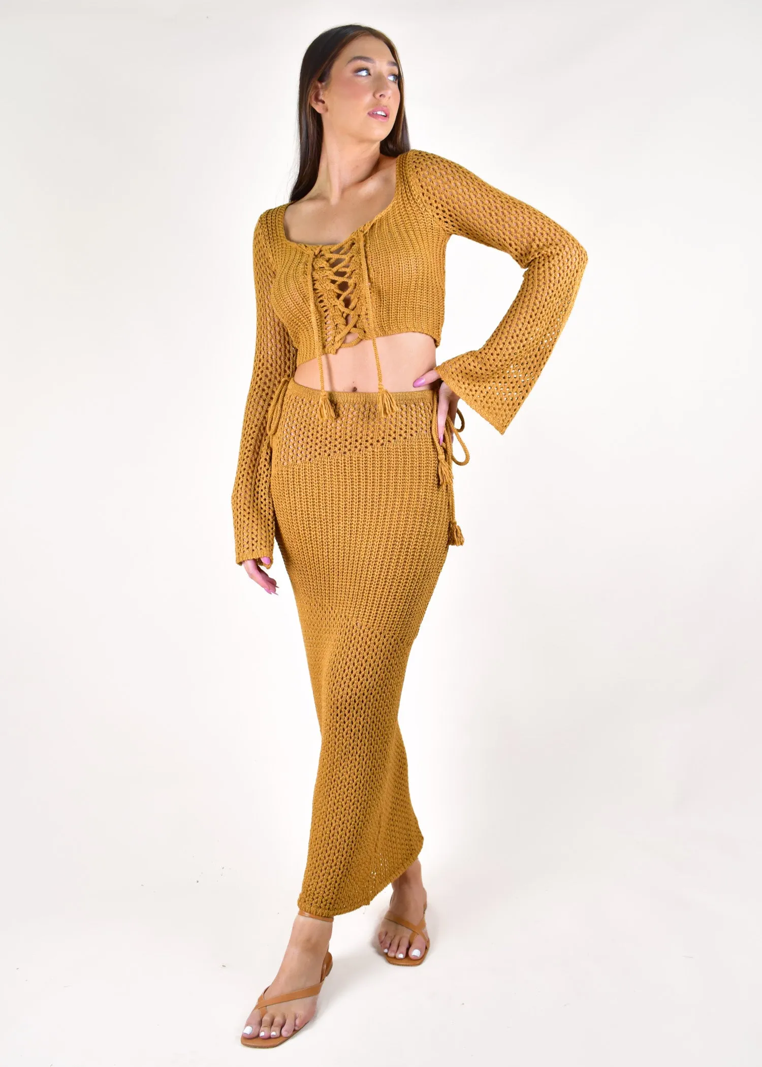 CARISHA SET - DEEP MUSTARD