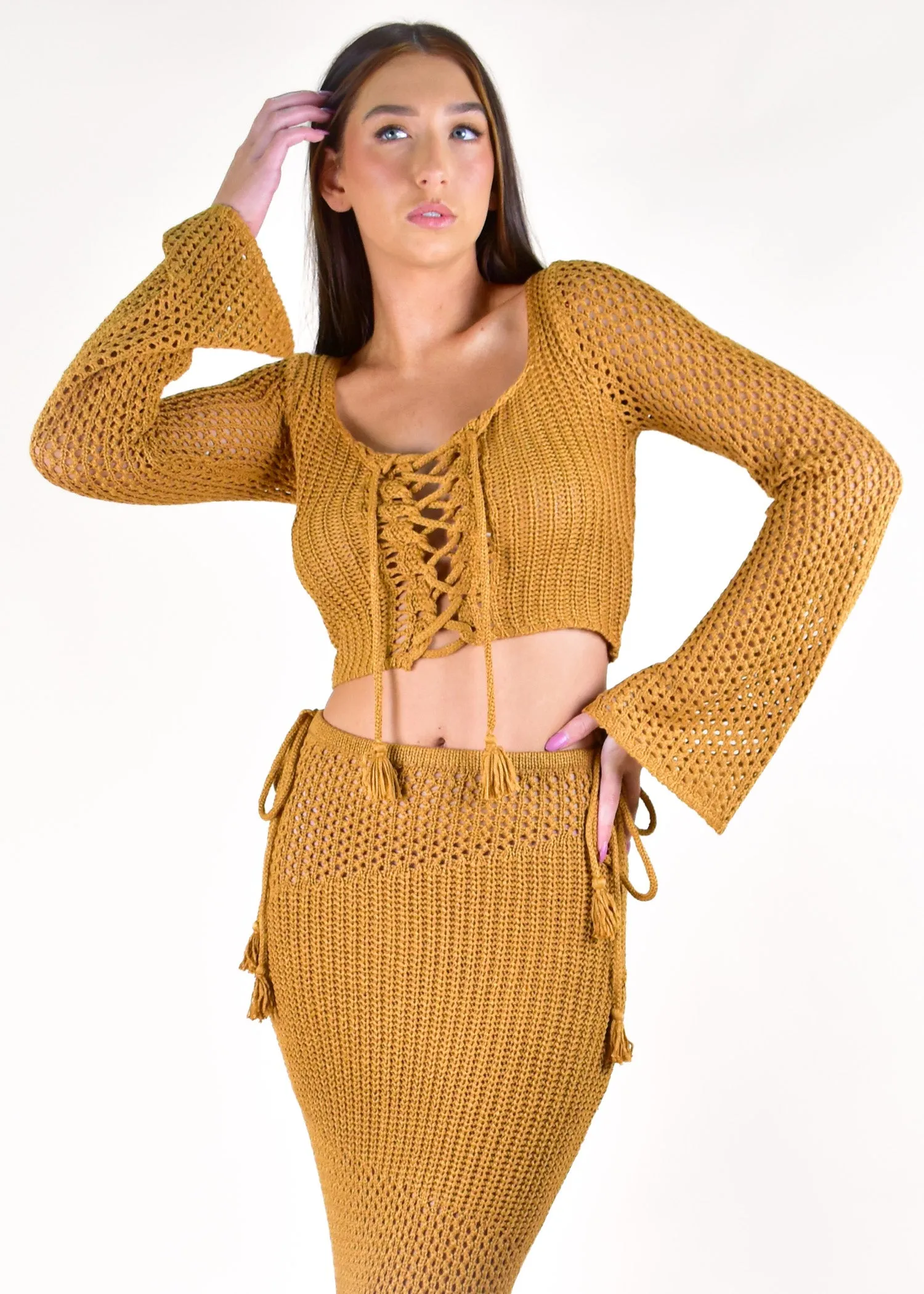 CARISHA SET - DEEP MUSTARD