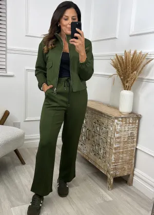 Cassidy Green Front Seam Trousers