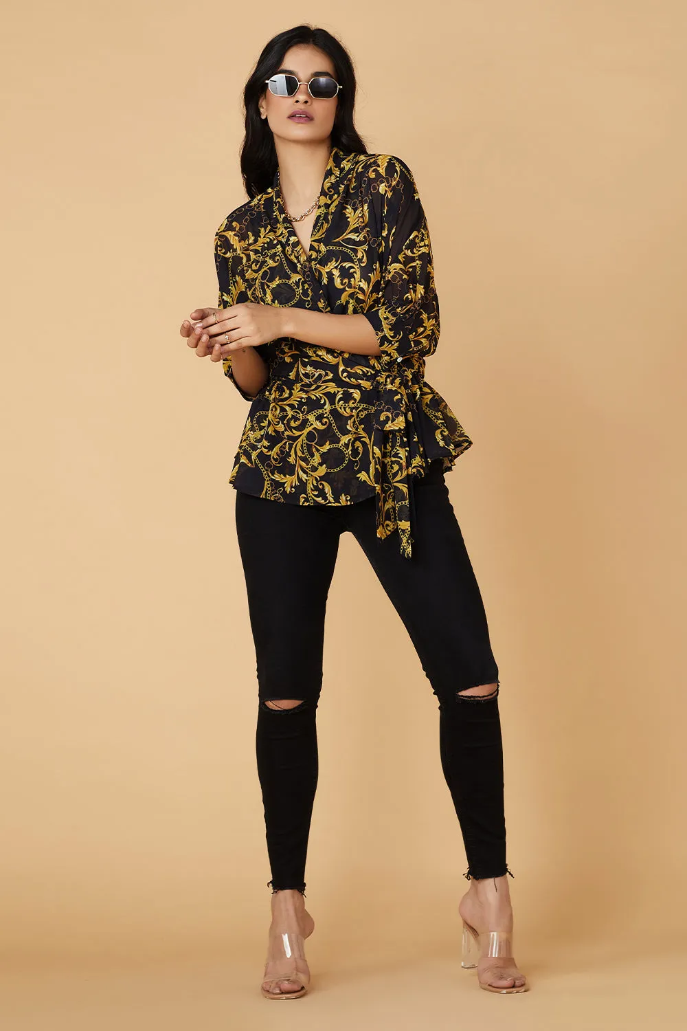 Chain Wrap Top