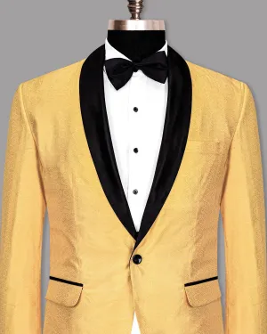 Chardonnay Jacquard Patterned Designer Tuxedo Blazer