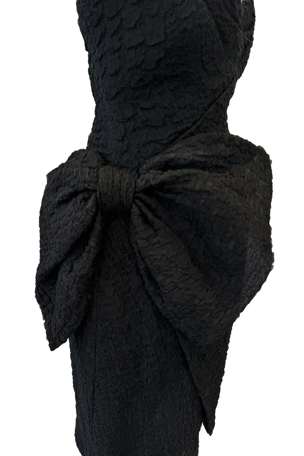 Christian Dior by Marc Bohan Spring 1988 Haute Couture Black Strapless w Bow
