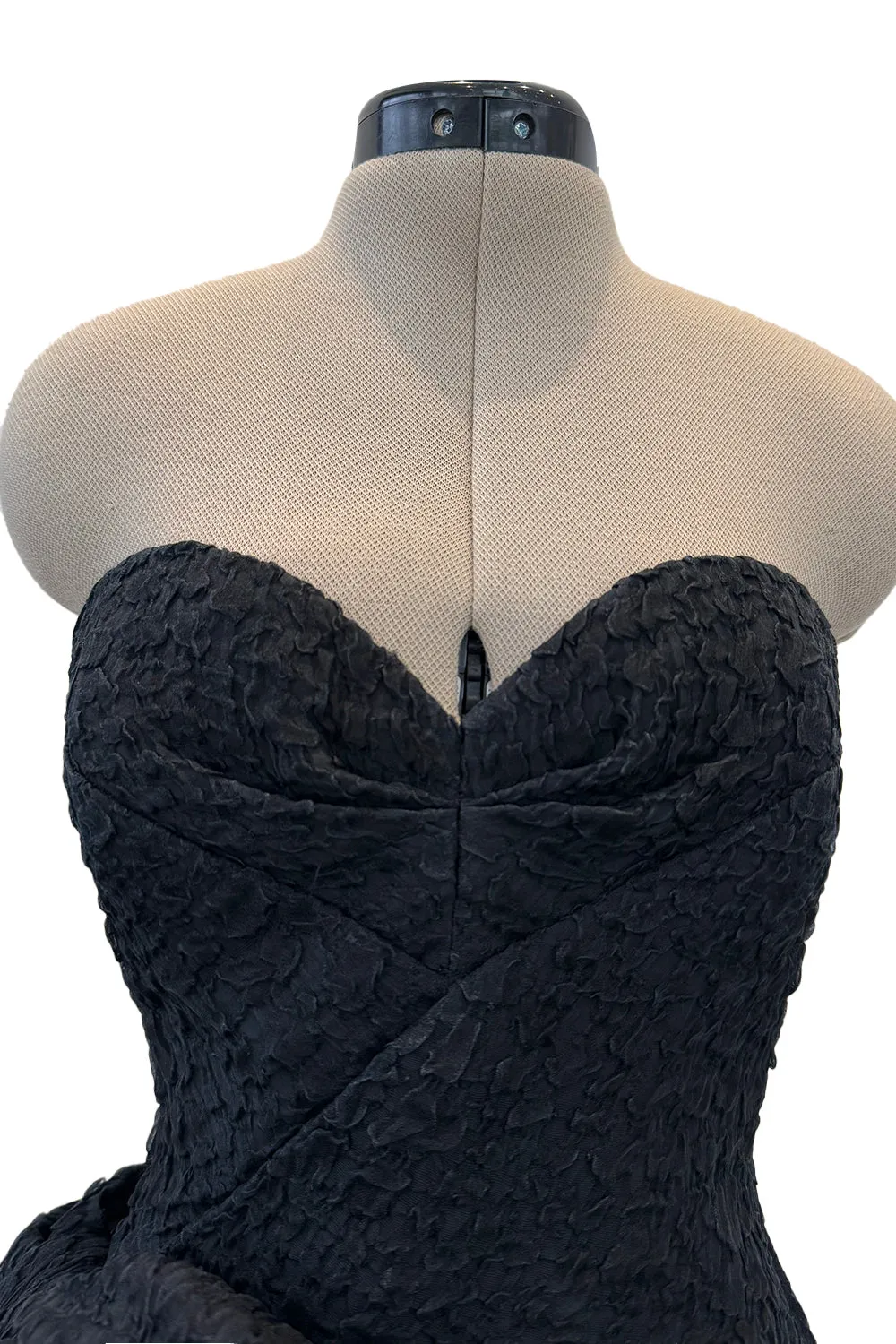 Christian Dior by Marc Bohan Spring 1988 Haute Couture Black Strapless w Bow