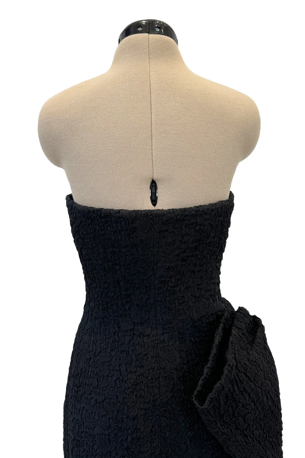 Christian Dior by Marc Bohan Spring 1988 Haute Couture Black Strapless w Bow