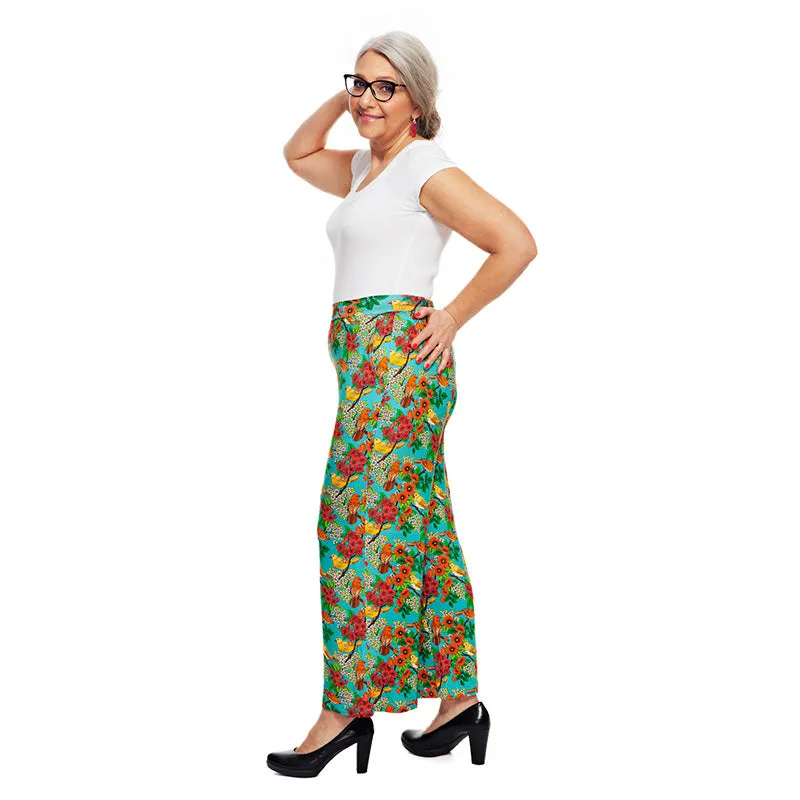 Cissi och Selma Molly Wide-Leg Trousers - Fågelsång - 'Bird Song'