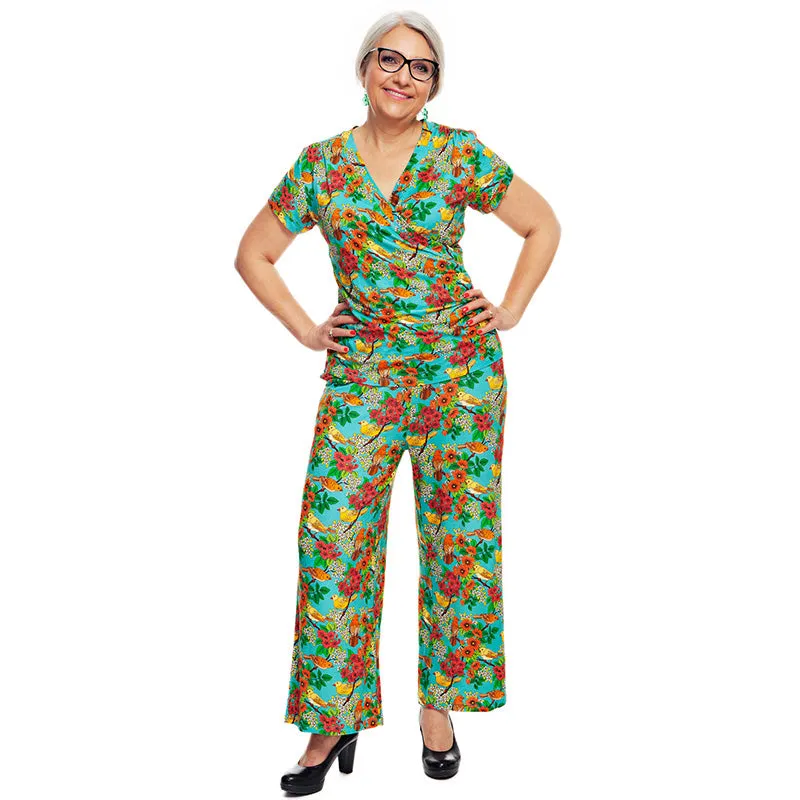 Cissi och Selma Molly Wide-Leg Trousers - Fågelsång - 'Bird Song'
