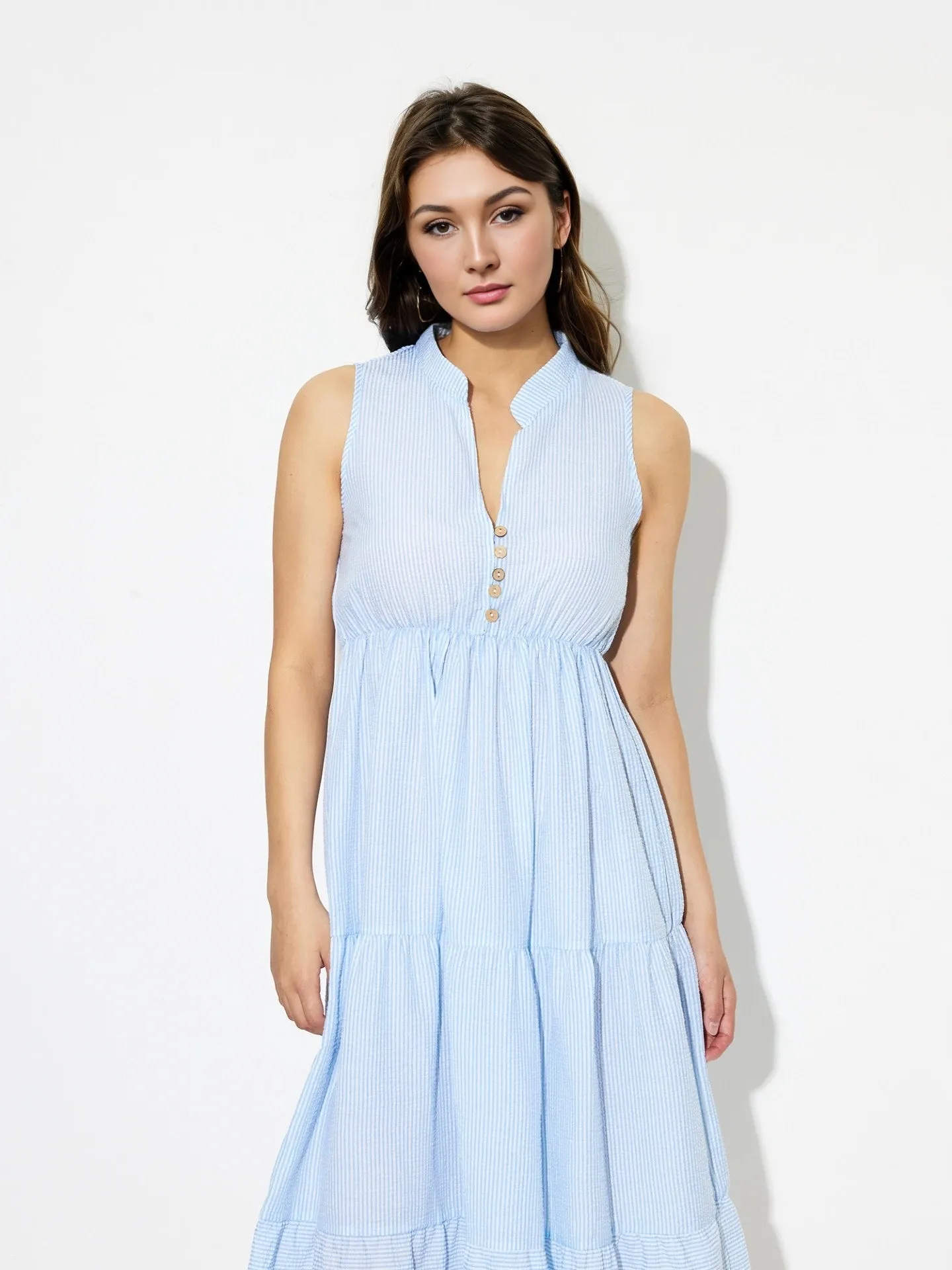 Classic Button A-Line Dress