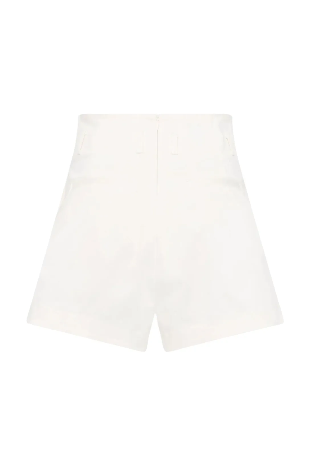 Cotton Paperbag Waist Shorts | Off White