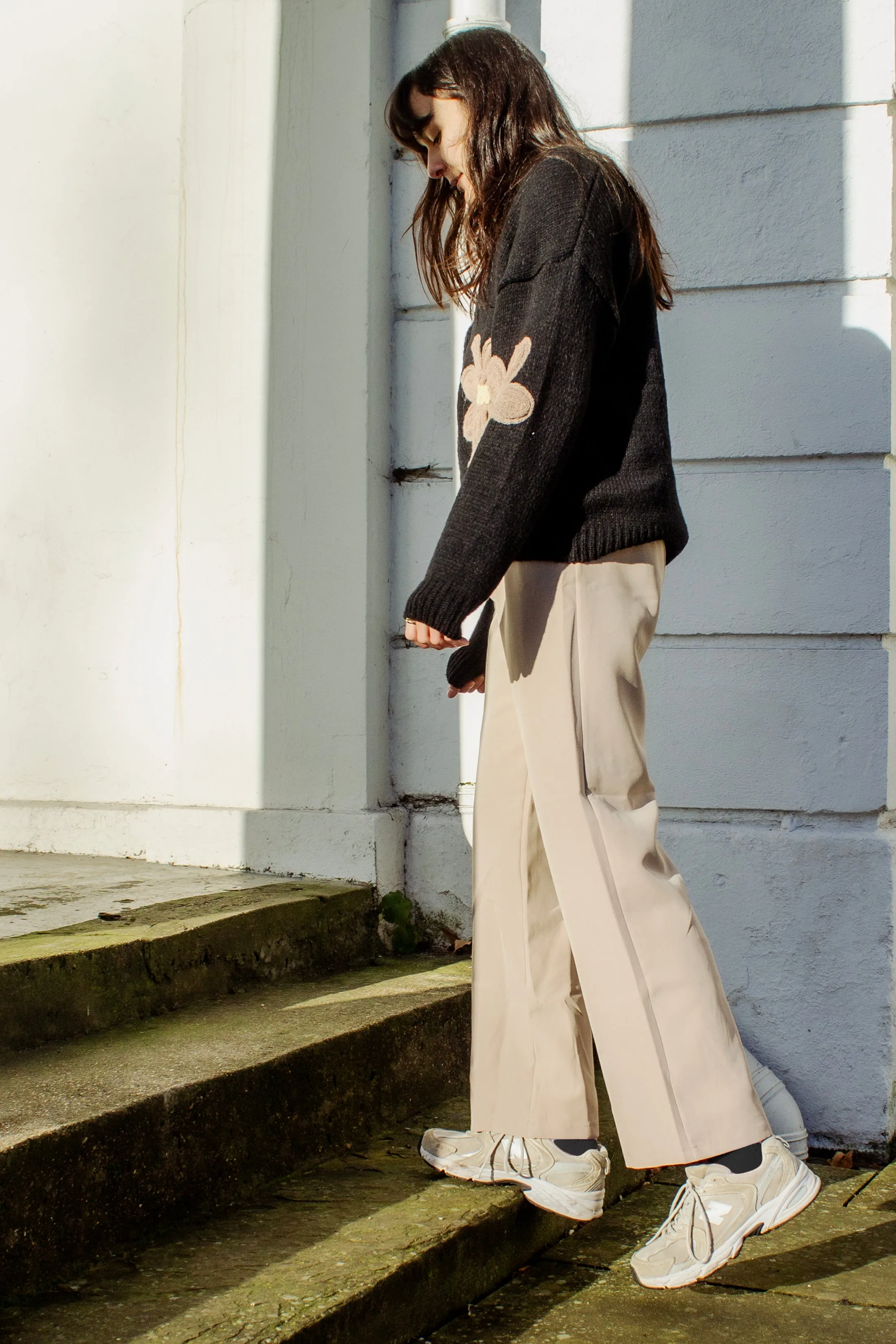 Cross Front Asymmetric Tailored Trousers