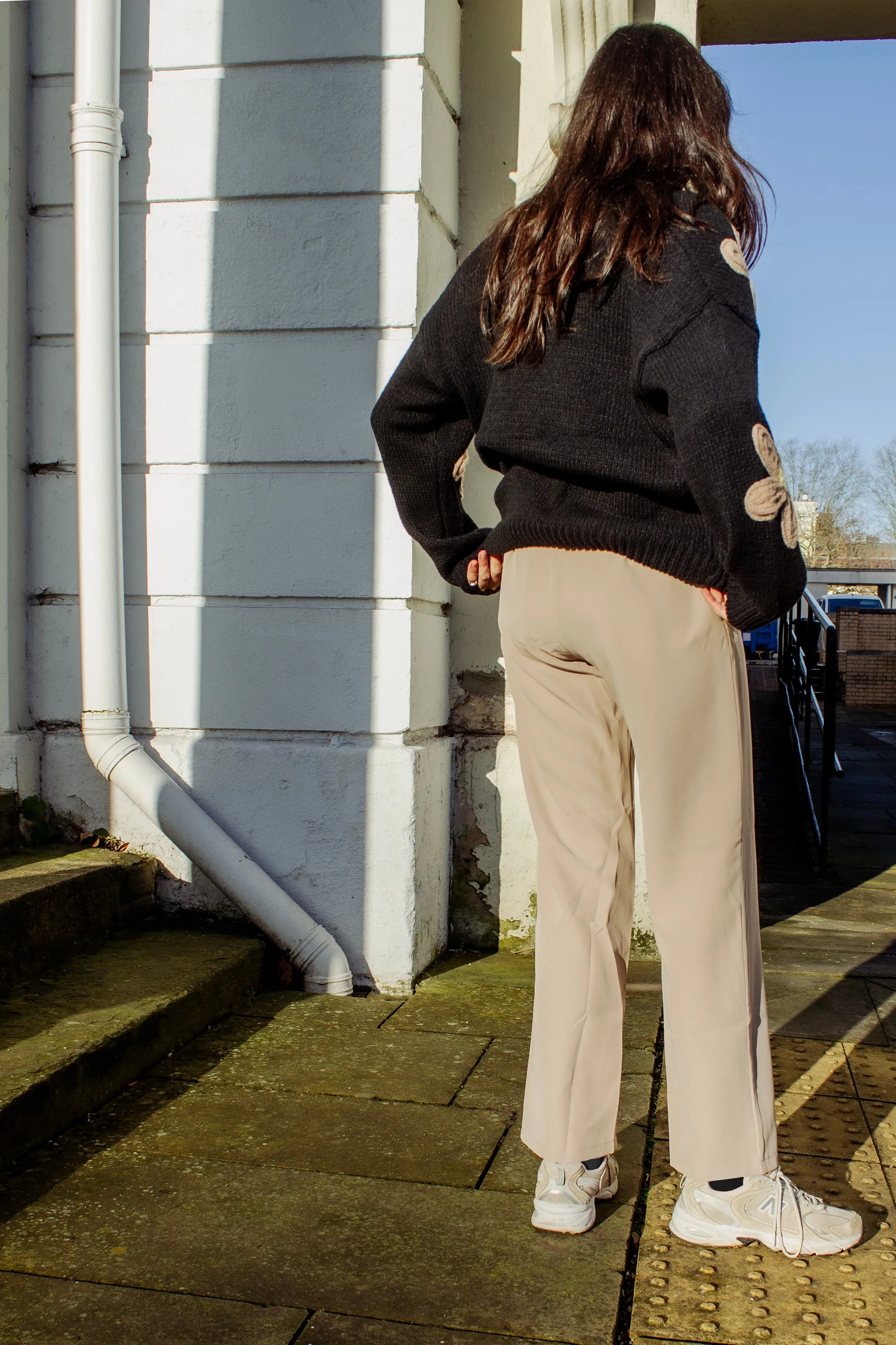 Cross Front Asymmetric Tailored Trousers