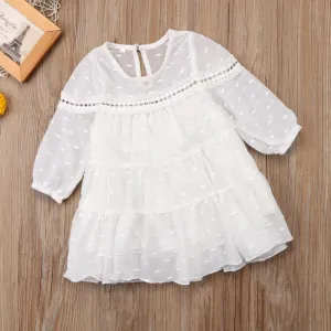 Delicate chiffon white dress